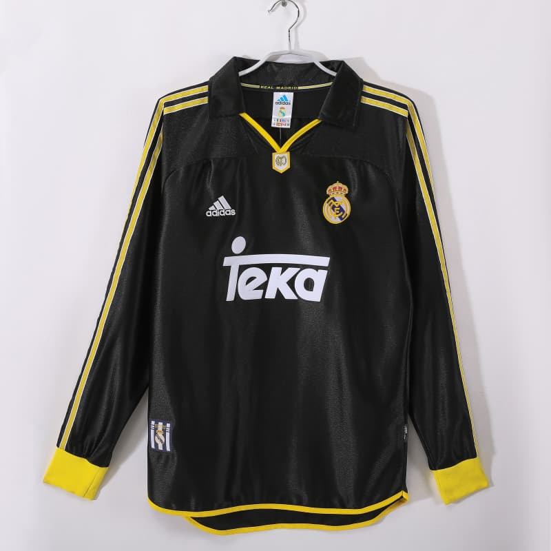 Camiseta Real Madrid 1999/01 Away Retro ML Negro