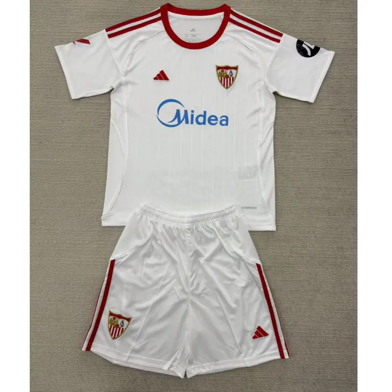 Camiseta Sevilla FC 2025/2026 Home Blanco Niño Kit
