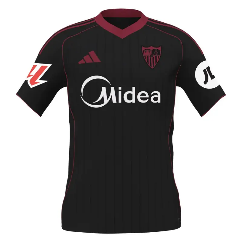 Camiseta Sevilla FC 2025/2026 Third Negro con Parche La Liga