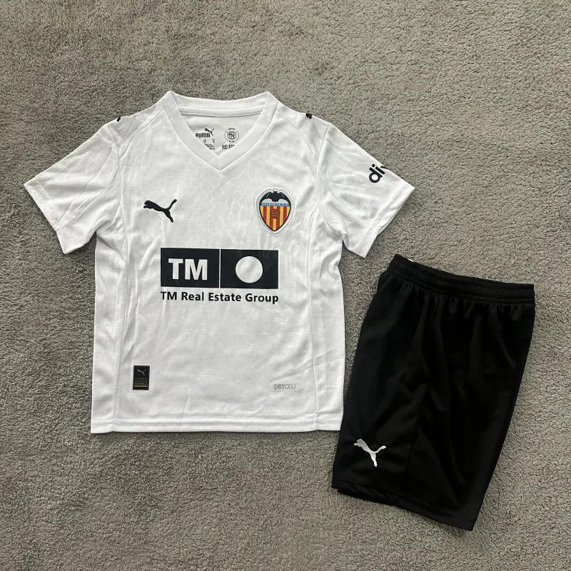 Camiseta Valencia 2025/2026 Home Blanco Niño Kit