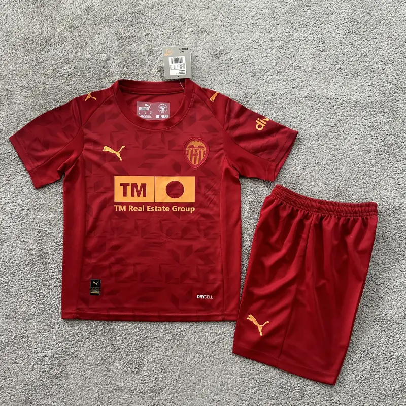 Camiseta Valencia 2025/2026 Away Rojo Niño Kit