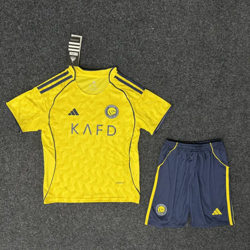 Camiseta Al Nassr 2025/2026 Home Amarillo Niño Kit