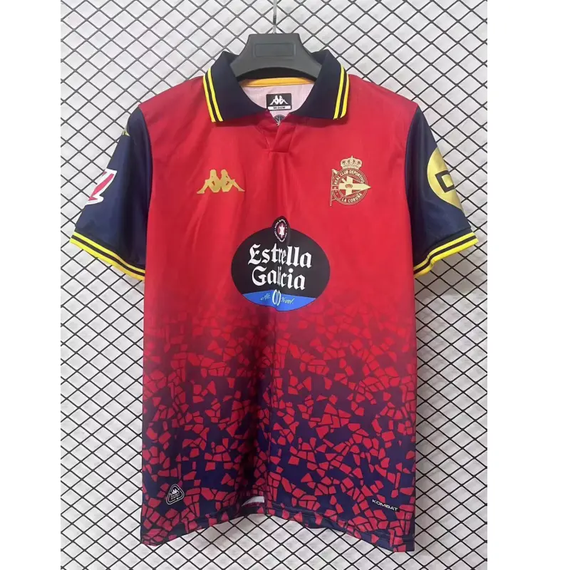 Camiseta Deportivo de La Coruña 2025/2026 Away Rojo con Parche La Liga