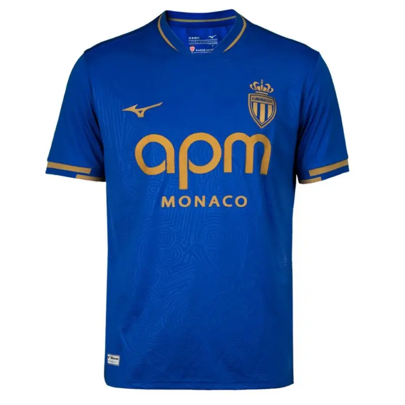 Camiseta Monaco 2025/2026 Away Azul/Dorado