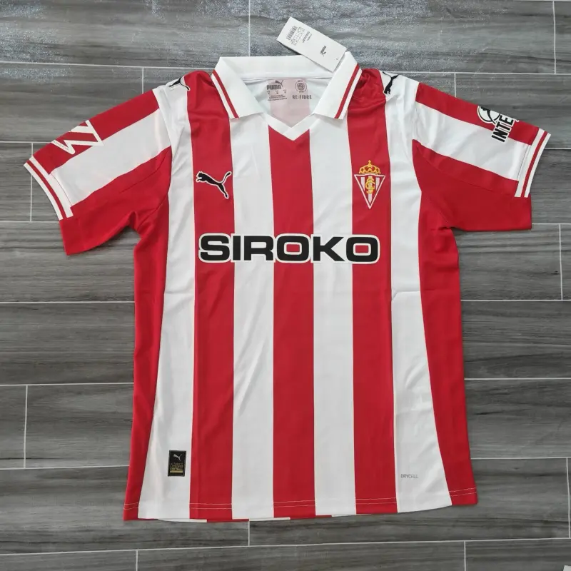 Camiseta Sporting de Gijón 2025/2026 Home Rojo/Blanco