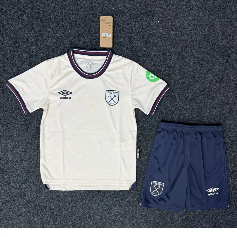 Camiseta West Ham United 2025/2026 Away Beige Niño Kit