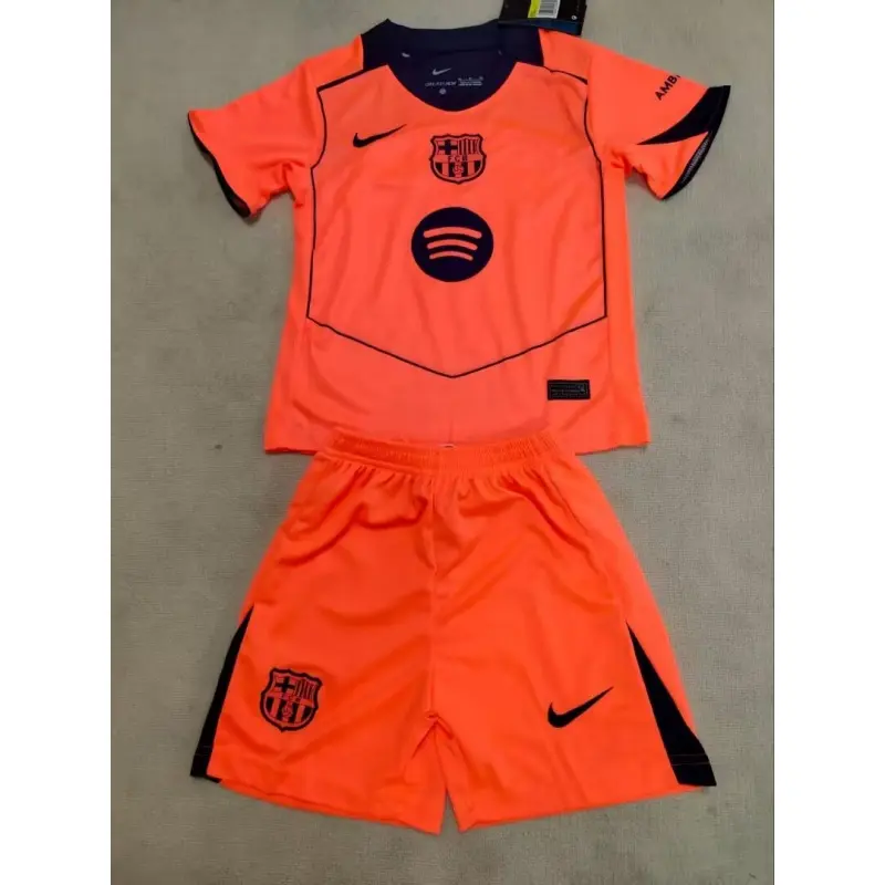 Camiseta Barcelona 2025/2026 Third Naranja Niño Kit