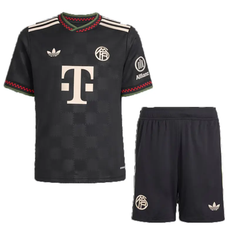 Camiseta Bayern Múnich 2025/2026 Third Negro Niño Kit