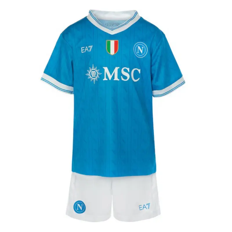 Camiseta Napoli 2025/2026 Home Azul Niño Kit