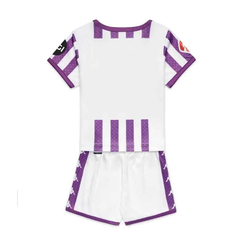 Camiseta Real Valladolid 2025/2026 Home Morado/Blanco Niño Kit con Parche La Liga