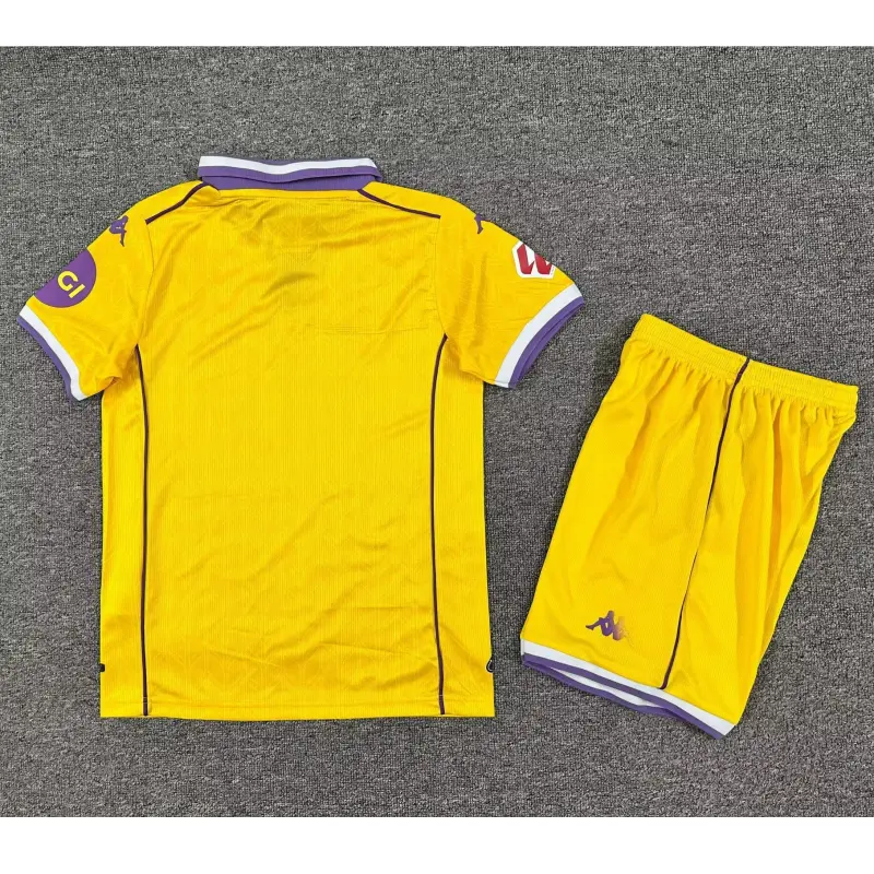 Camiseta Real Valladolid 2025/2026 Third Amarillo Niño Kit con Parche La Liga