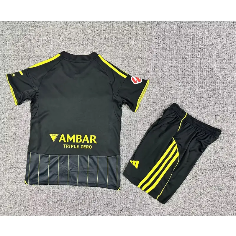 Camiseta Real Zaragoza 2025/2026 Away Negro Niño Kit con Parche La Liga