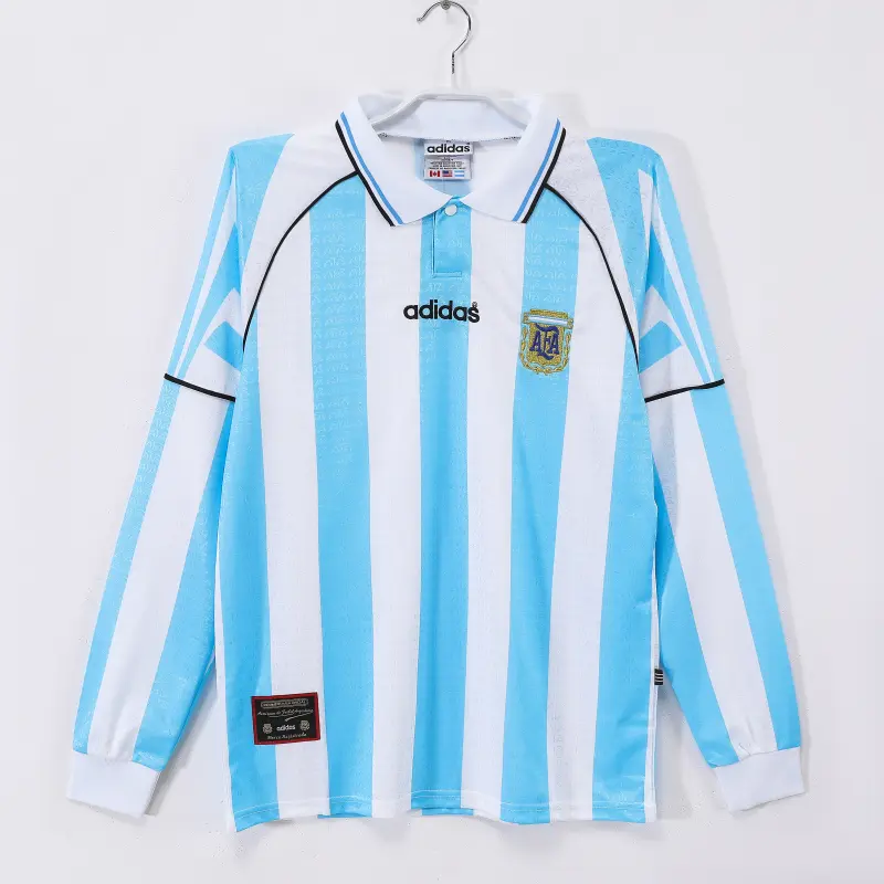 Camiseta Argentina 1996 Home Retro ML Azul/Blanco