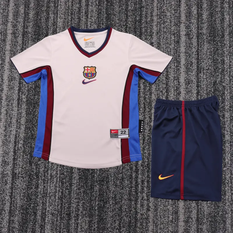 Camiseta Barcelona 1998/99 Away Retro Beige Niño Kit