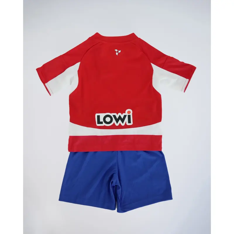Camiseta Granada 2025/2026 Home Rojo/Blanco Niño Kit con Parche La Liga