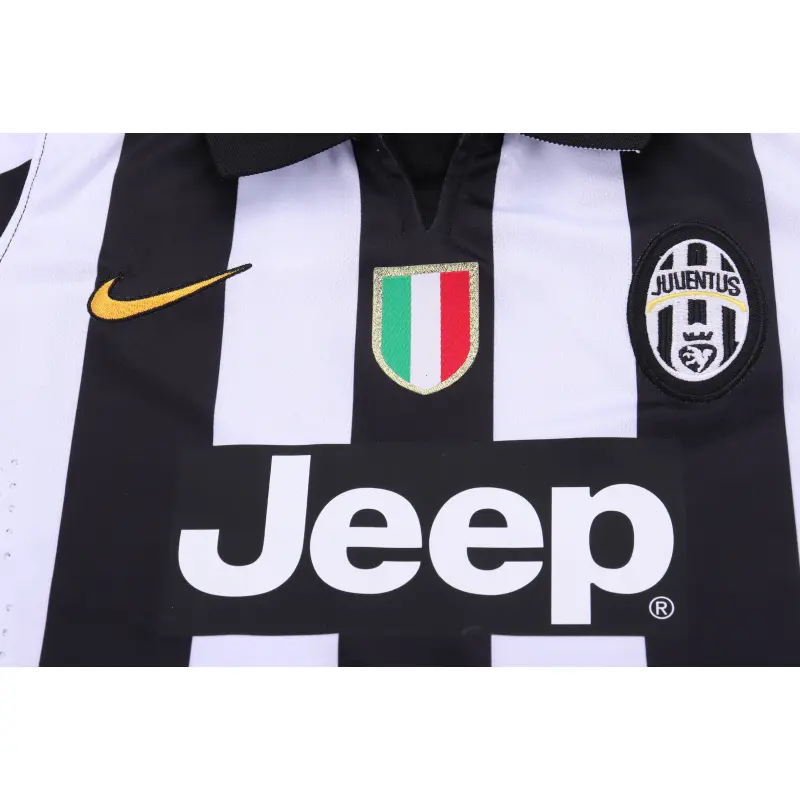 Camiseta Juventus 2014/15 Home Retro Blanco/Negro Niño Kit