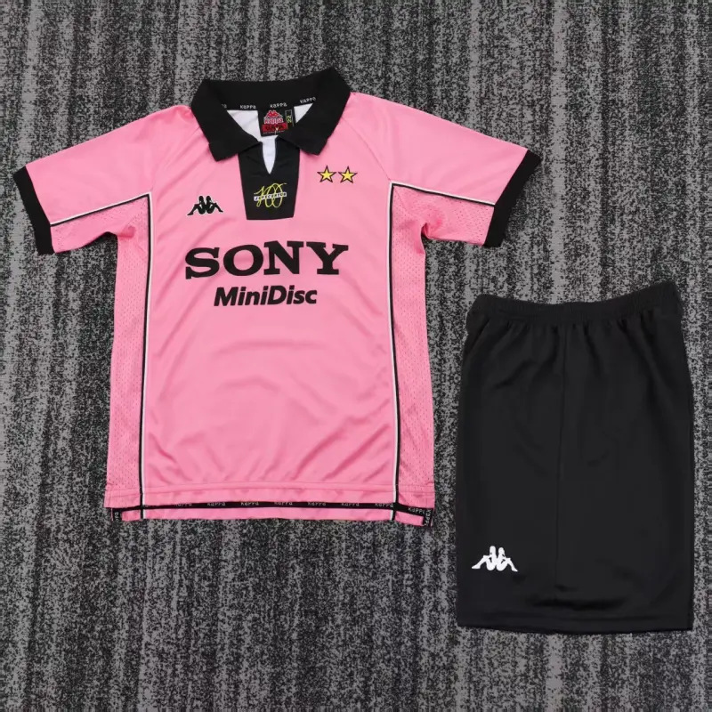 Camiseta Juventus 1997/98 Away Retro Rosa Niño Kit