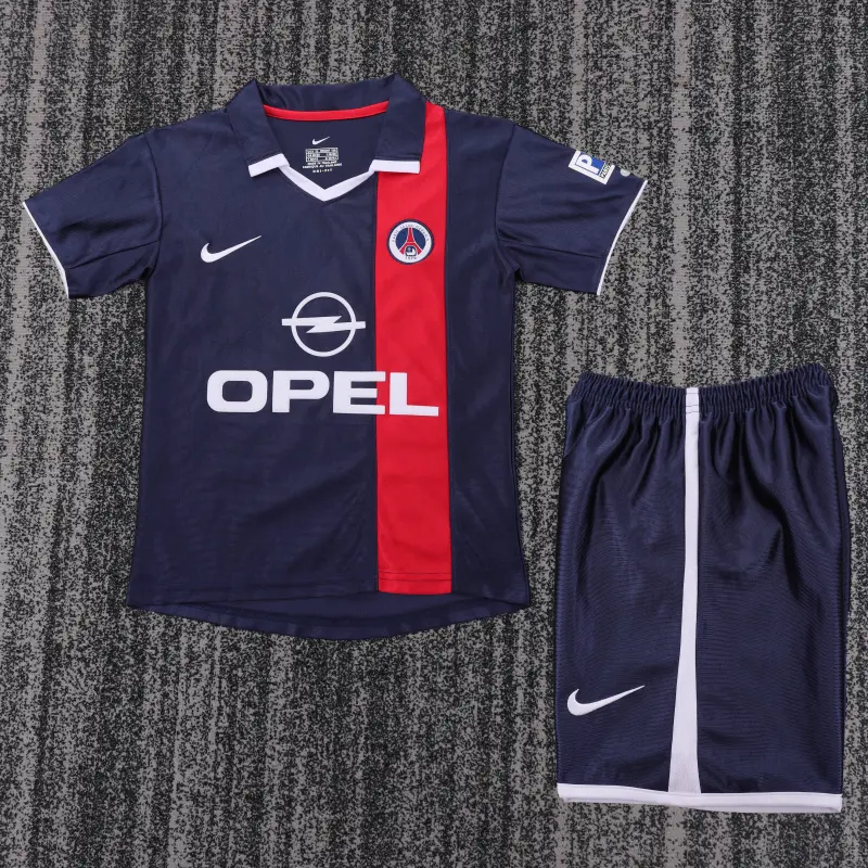 Camiseta PSG 2001/02 Home Retro Azul Marino Niño Kit
