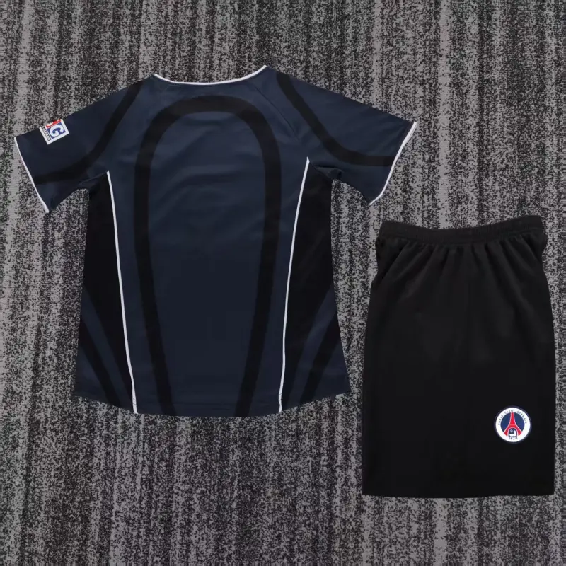 Camiseta PSG 2001/02 Third Retro Negro/Azul Marino Niño Kit