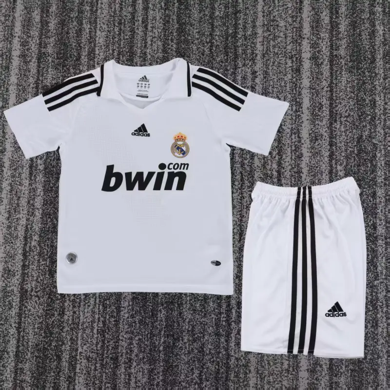 Camiseta Real Madrid 2008/09 Home Retro Blanco Niño Kit