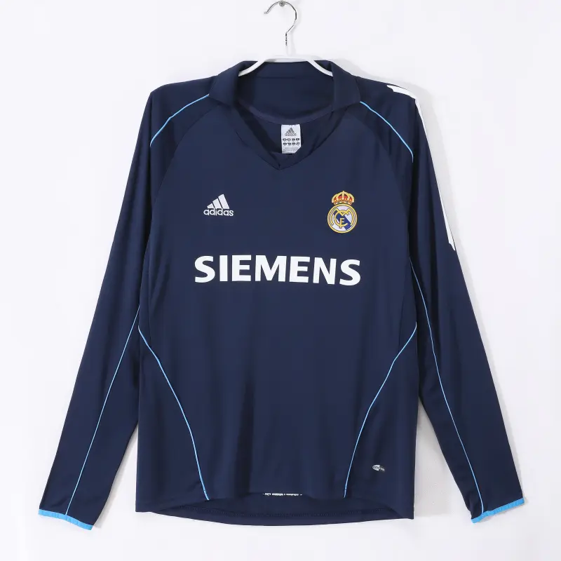 Camiseta Real Madrid 2005/06 Away Retro ML Azul Marino