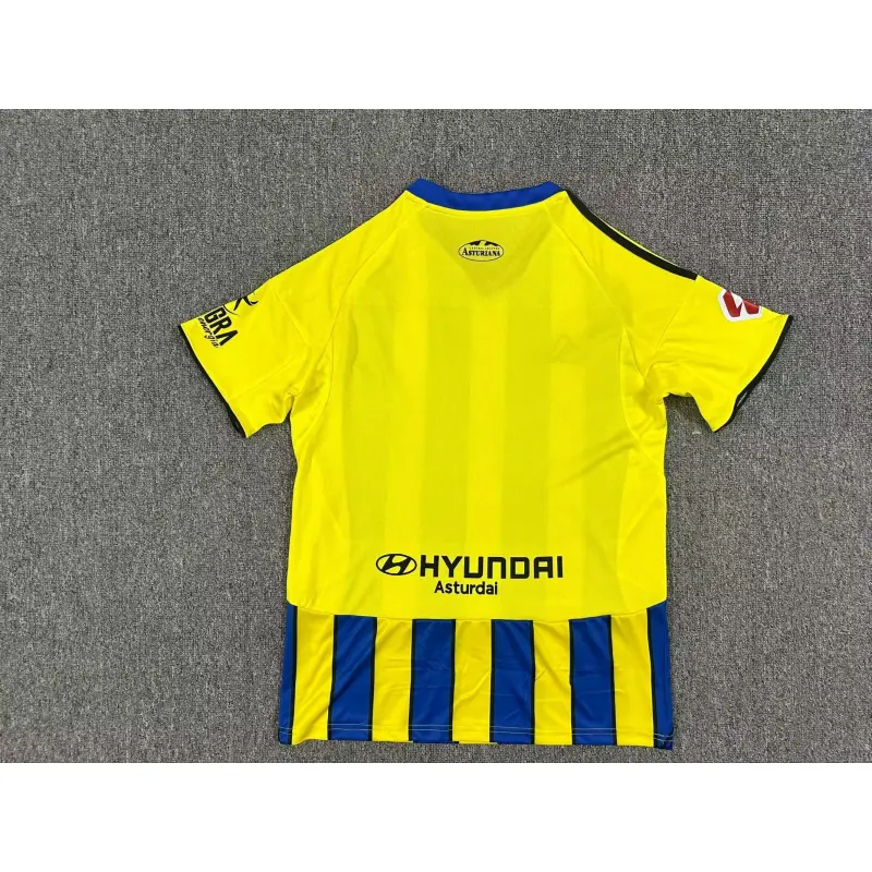 Camiseta Real Oviedo 2025/2026 Away Azul/Amarillo con Parche La Liga