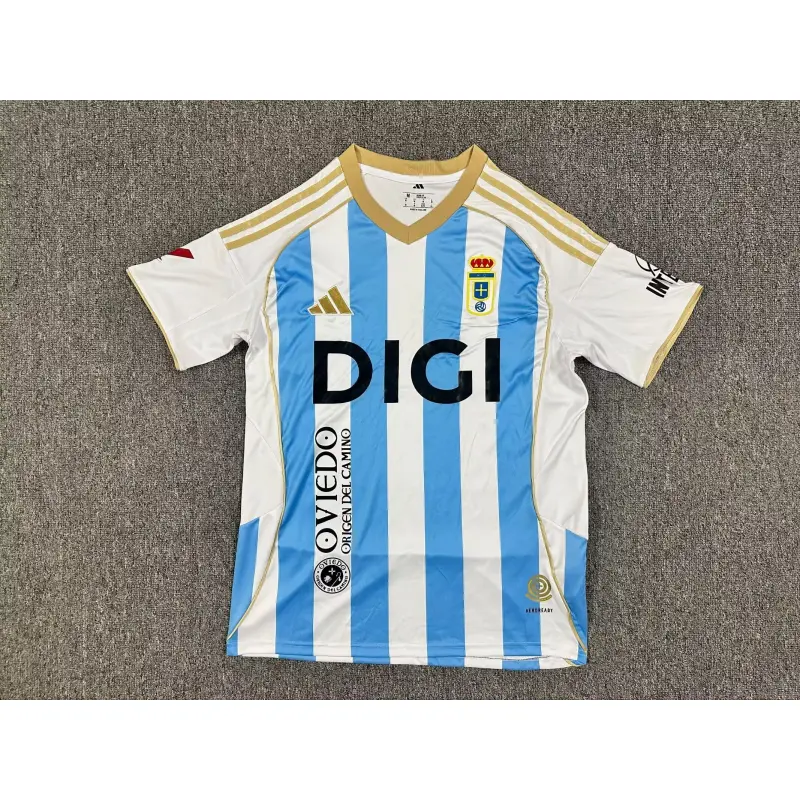 Camiseta Real Oviedo 2025/2026 Third Azul/Blanco con Parche La Liga