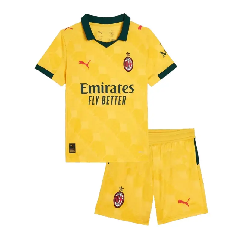 Camiseta AC Milan 2025/2026 Third Amarillo Niño Kit