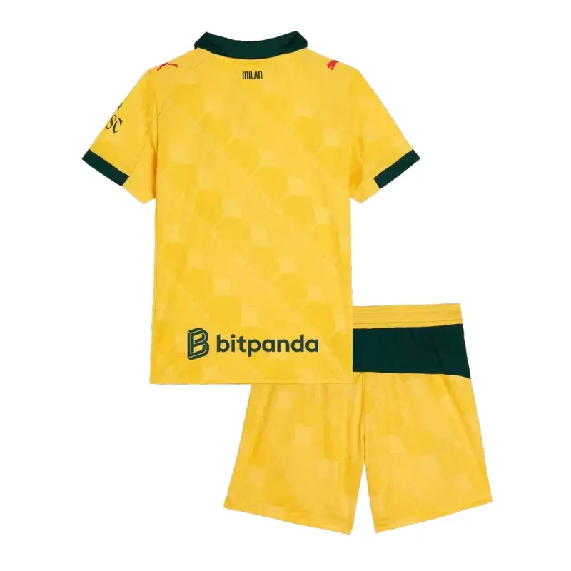 Camiseta AC Milan 2025/2026 Third Amarillo Niño Kit