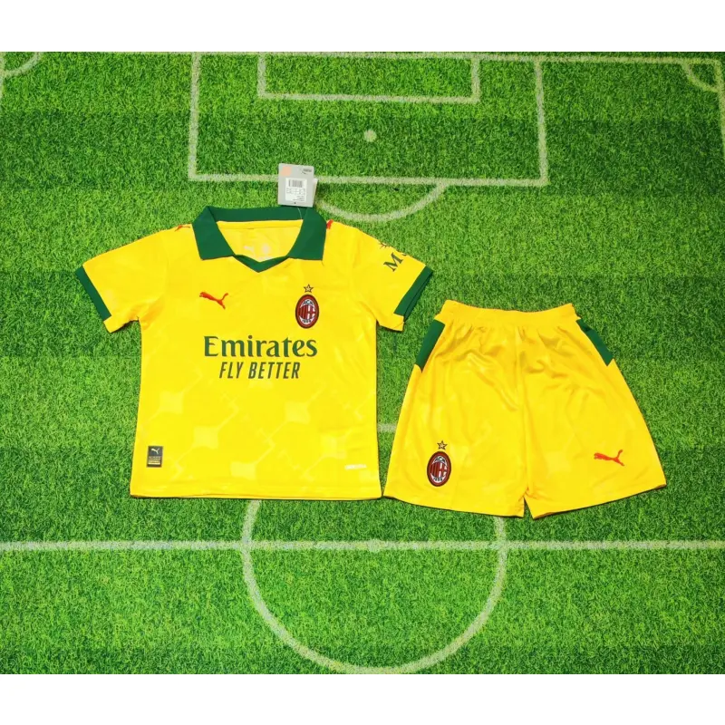 Camiseta AC Milan 2025/2026 Third Amarillo Niño Kit