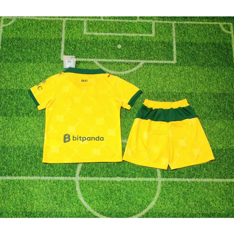 Camiseta AC Milan 2025/2026 Third Amarillo Niño Kit