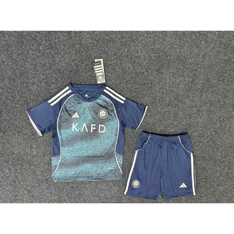 Camiseta Al Nassr 2025/2026 Away Azul Niño Kit
