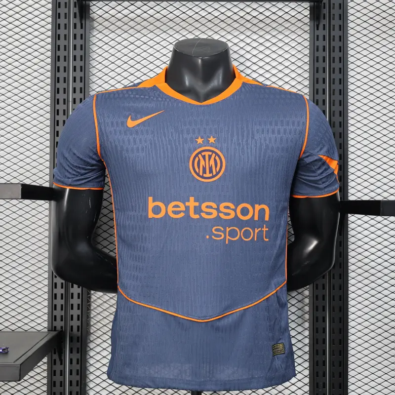 Camiseta Inter de Milan 2025/2026 Third Gris/Naranja (EDICIÓN JUGADOR)