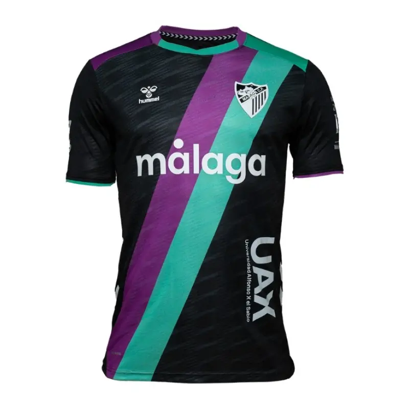 Camiseta Málaga CF 2025/2026 Away Negro con Parche La Liga