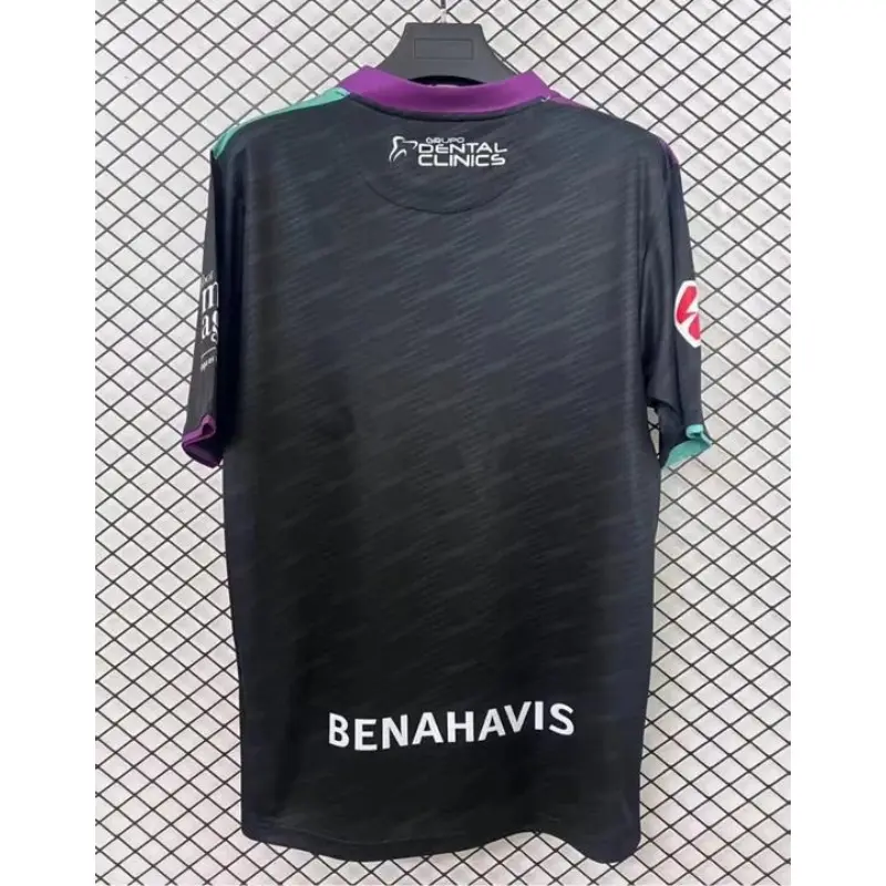 Camiseta Málaga CF 2025/2026 Away Negro con Parche La Liga