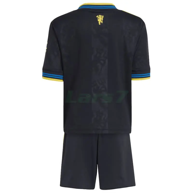 Camiseta Manchester United 2025/2026 Third Negro Niño Kit