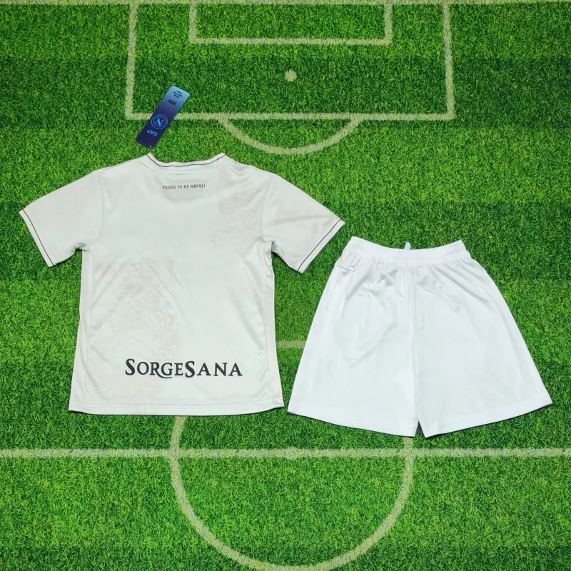Camiseta Napoli 2025/2026 Away Blanco Niño Kit
