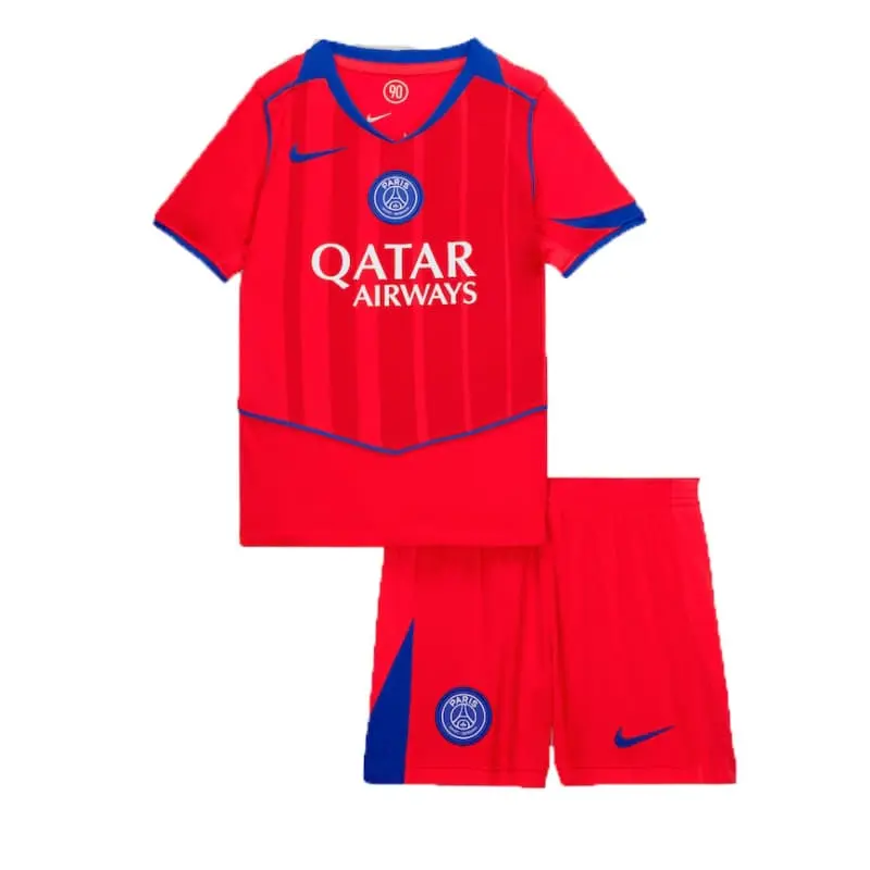 Camiseta PSG 2025/2026 Third Rojo Niño Kit