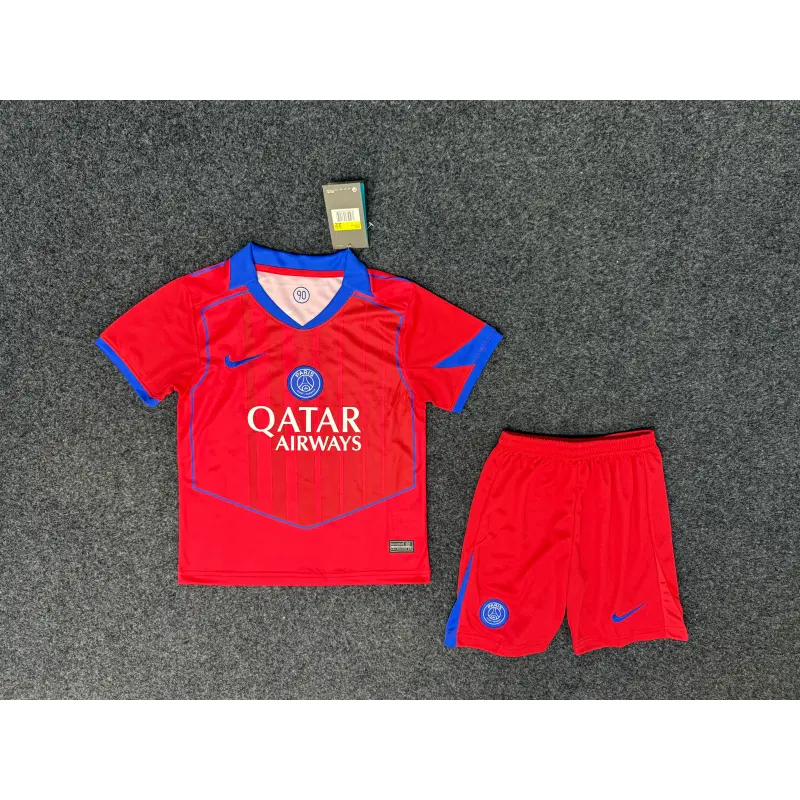 Camiseta PSG 2025/2026 Third Rojo Niño Kit