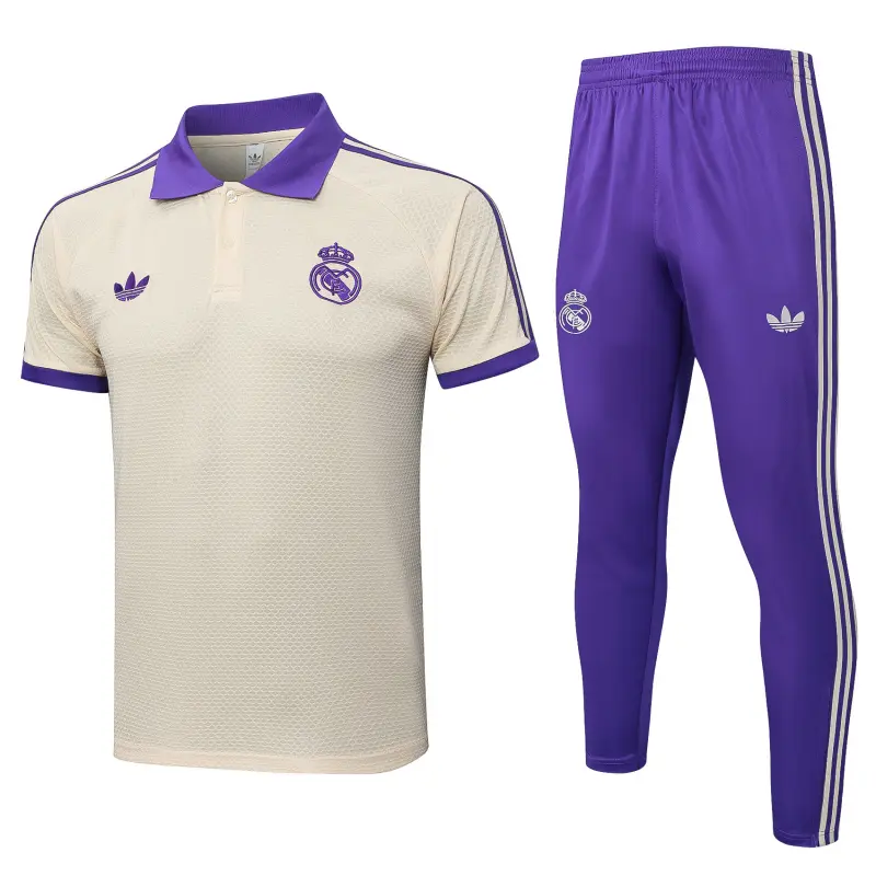 Polo Real Madrid 2025/2026 Beige/Morado