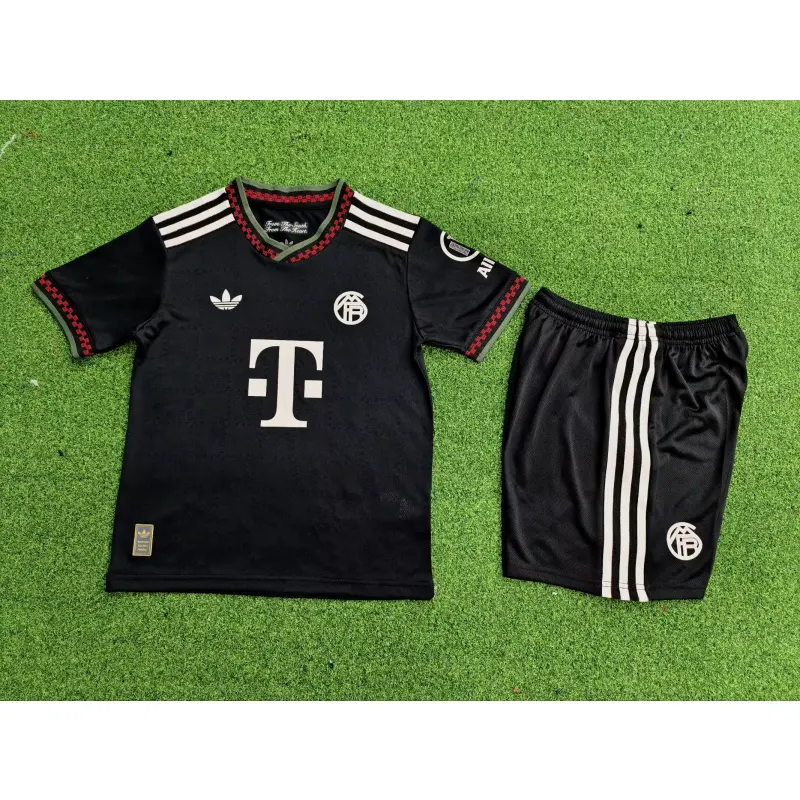 Camiseta Bayern Múnich 2025/2026 Third Negro Niño Kit (EDICIÓN JUGADOR)