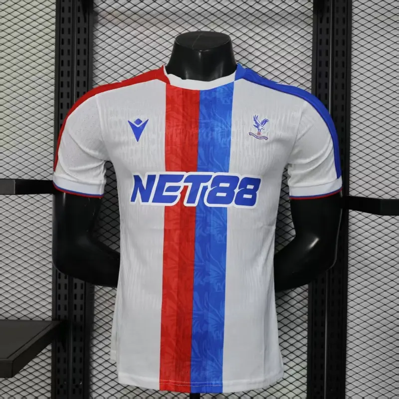 Camiseta Crystal Palace FC 2025/2026 Away Blanco/Azul/Rojo (EDICIÓN JUGADOR)
