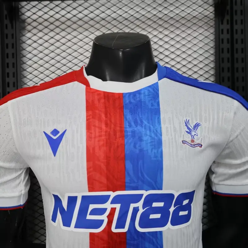Camiseta Crystal Palace FC 2025/2026 Away Blanco/Azul/Rojo (EDICIÓN JUGADOR)