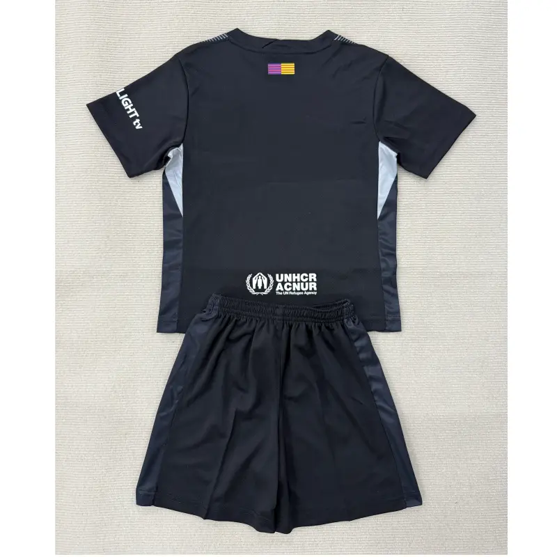 Camiseta de Portero Barcelona 2025/2026 Negro Niño Kit