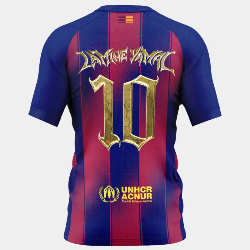 Camiseta Lamine Yamal 10 Barcelona 2025/2026 Home Edición Trofeo Kopa