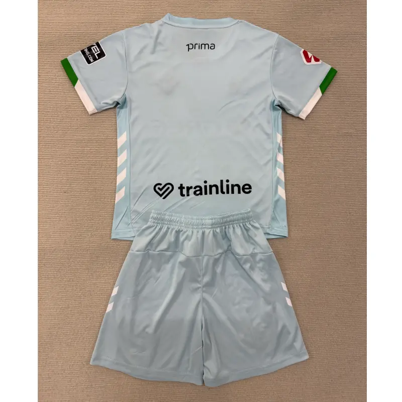 Camiseta Real Betis 2025/2026 Away Azul Claro Niño Kit con Parche La Liga