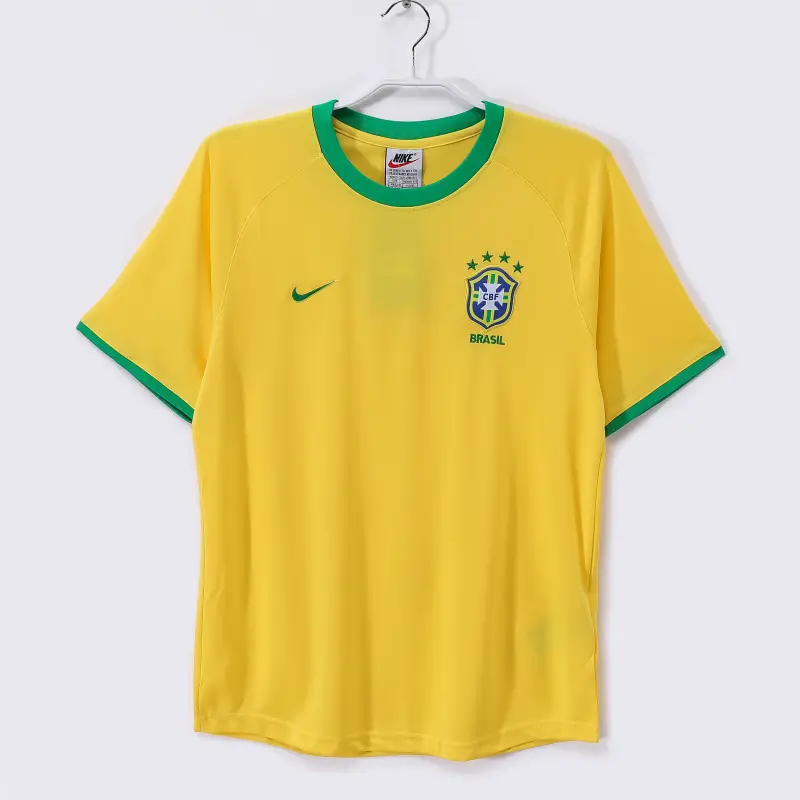 Camiseta Brasil 2000 Home Retro Amarillo