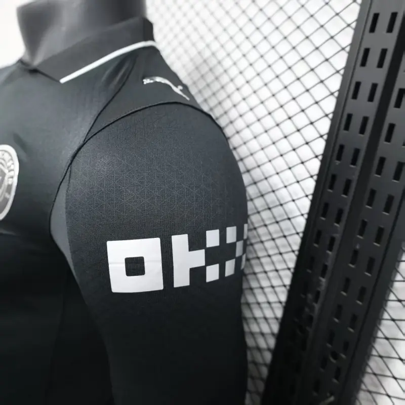 Camiseta Manchester City 2025/2026 Away ML Negro (EDICIÓN JUGADOR)