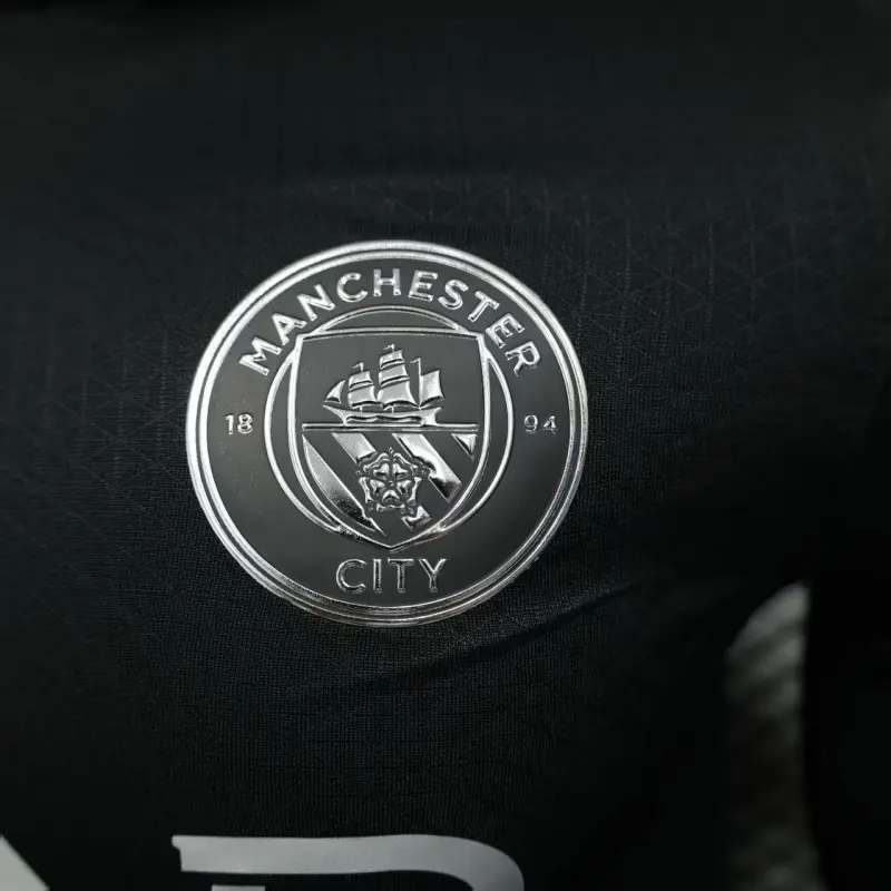 Camiseta Manchester City 2025/2026 Away ML Negro (EDICIÓN JUGADOR)