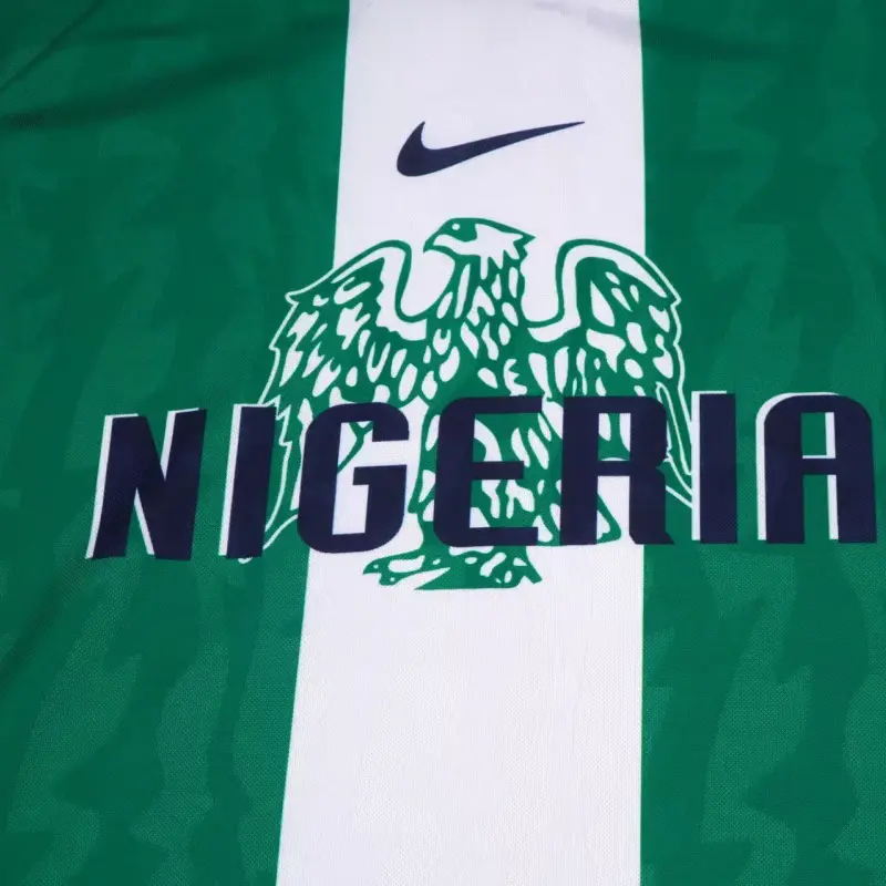 Camiseta Nigeria 1996 Home Retro Verde/Blanco Niño Kit